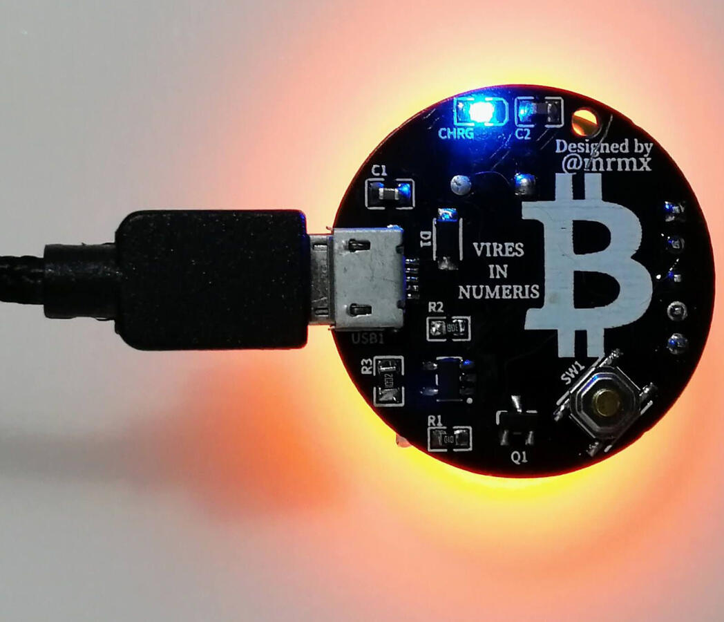Bitcoin Led Badge USB/Battery adapter